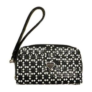 Betsey Johnson Grid Sequins Black White Wrestle